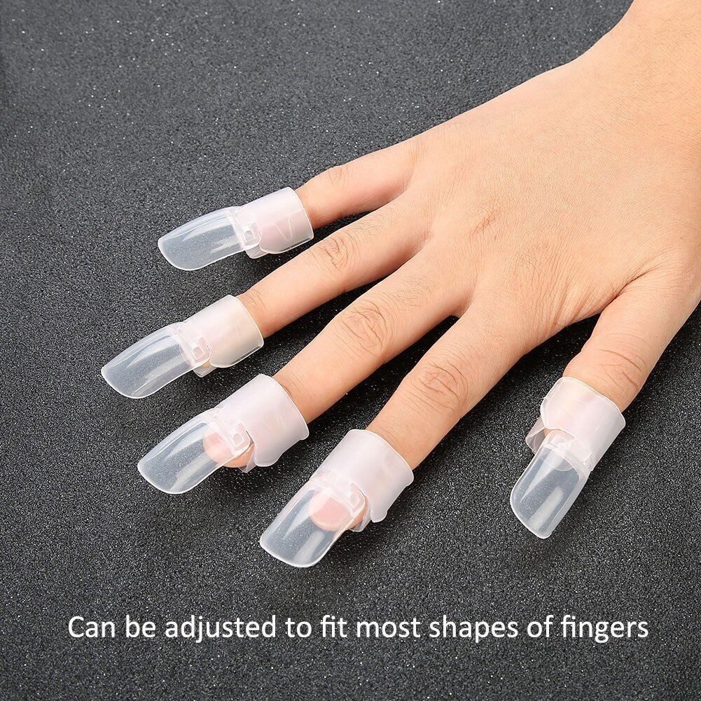 10Pcs/set Nail Polish Varnish Protector Holder Manicure Finger Nail Art Tips