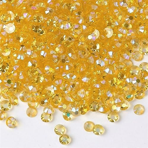 3000 Pieces SS6 2mm Flatback Rhinestones SS6/2mm Transparent Golden Yellow AB