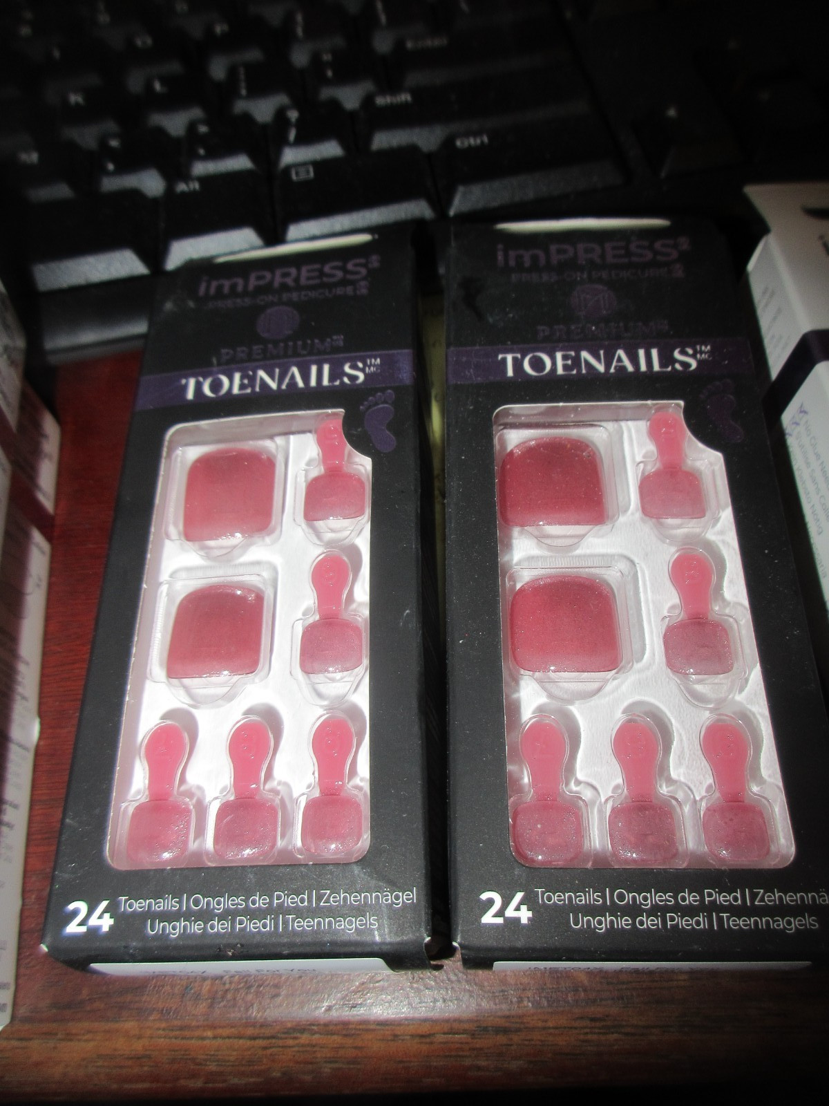 i2-mPRESS Press On Pedicure 24 Premium Toenails Fall For You 90239