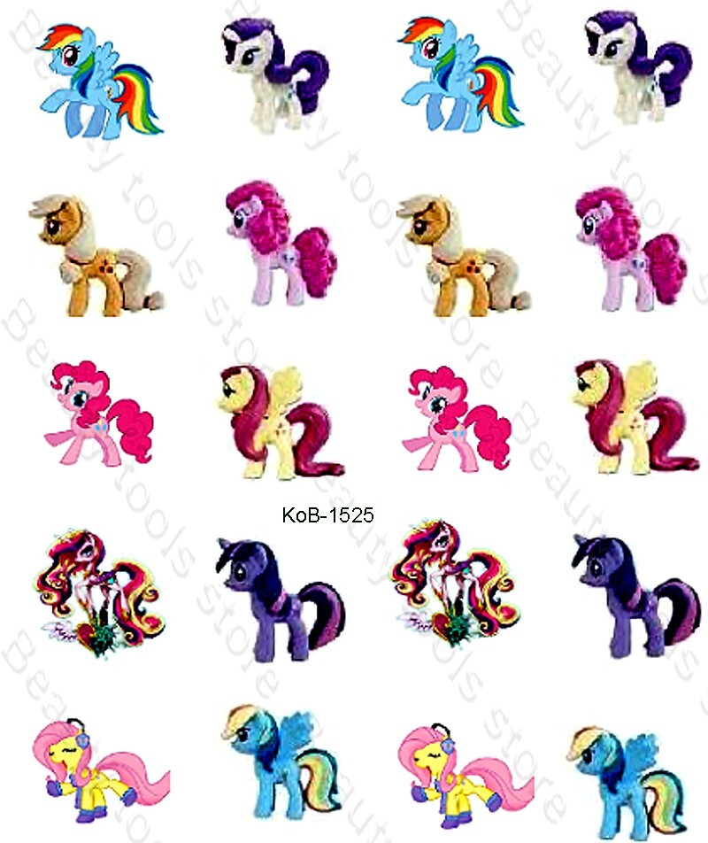 Nail Art Water Transfer Stickers Decals beautiful colorful unicorns KoB-1525