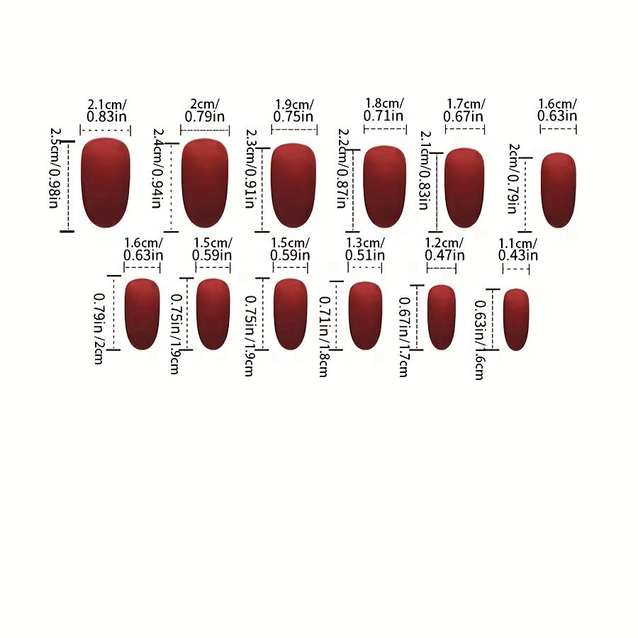 24pcs Vibrant Red Flower Almond False Nails – Glossy Medium-Length Press-Ons