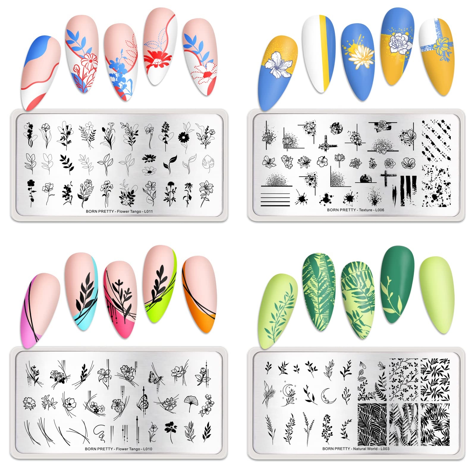 Stamping Temeplates Nail Art Stamping Plates Flower Leaves Theme Nail Image P…