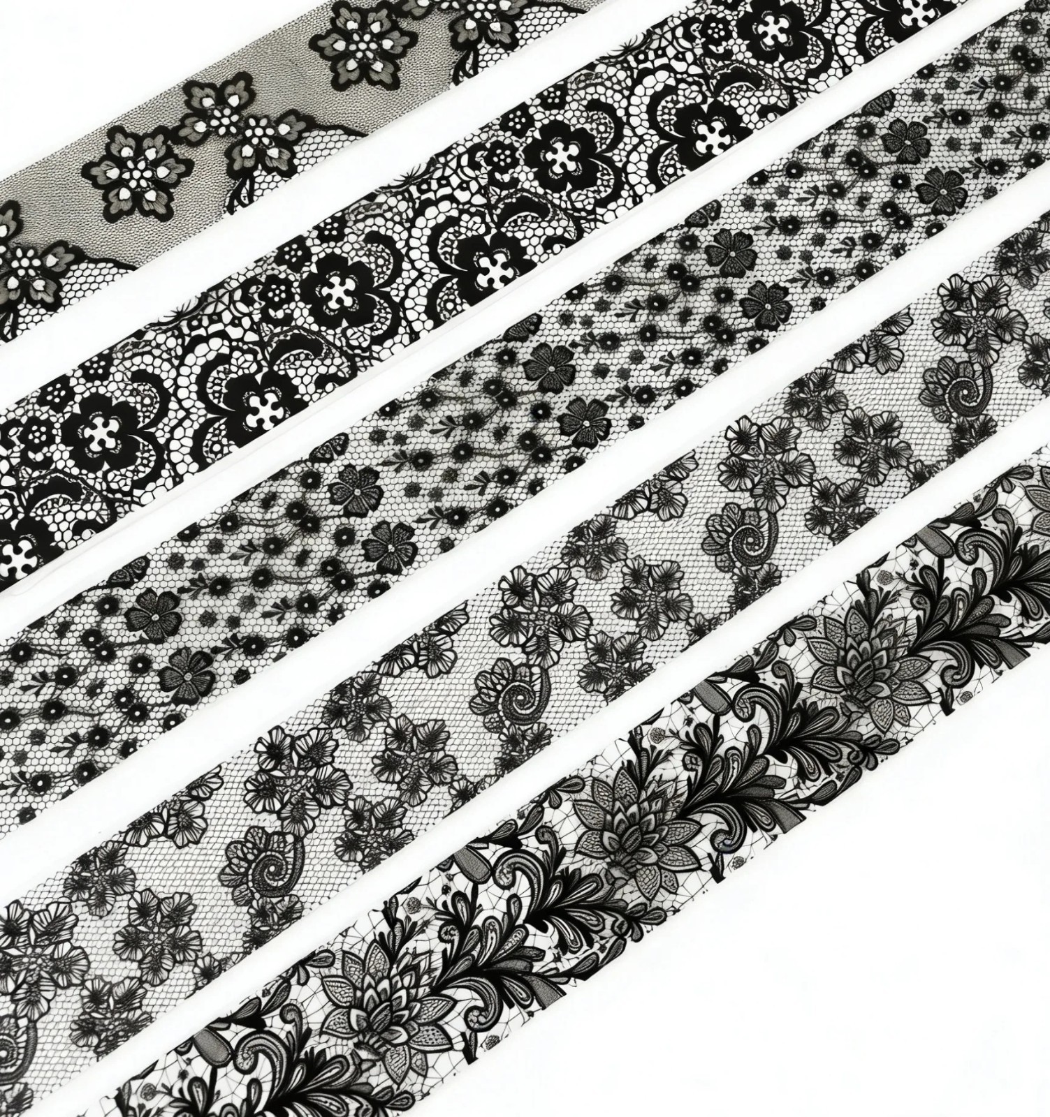Lace Transfer Foil – Nail Art Styling Tools – Black White Designs