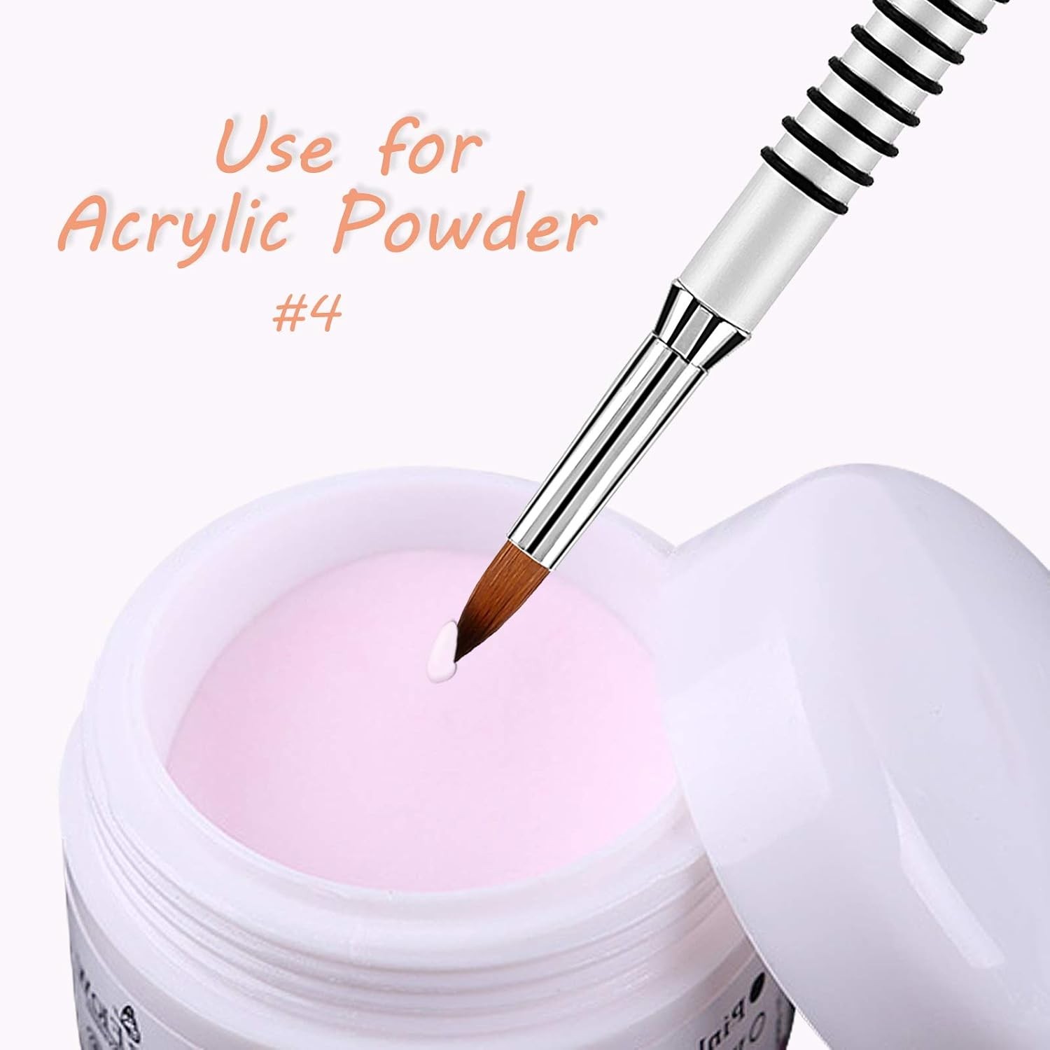 3D Nail Art Brush for Acrylic Powder, Koliy Acrylic Nail Brush,