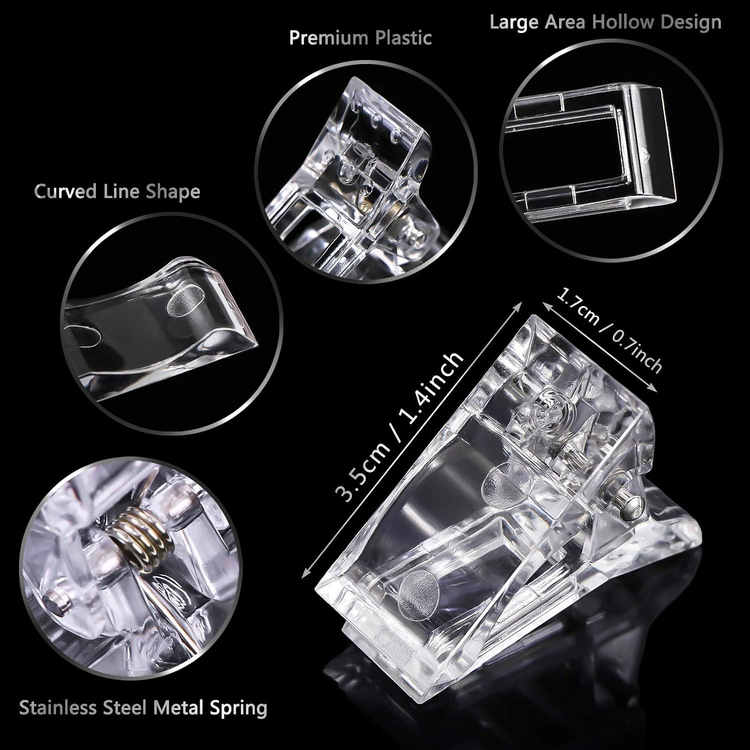 Dual Nail Forms Set 120Pcs Stiletto Gel Nail Molds 100PCS Nail Art Extension Gui