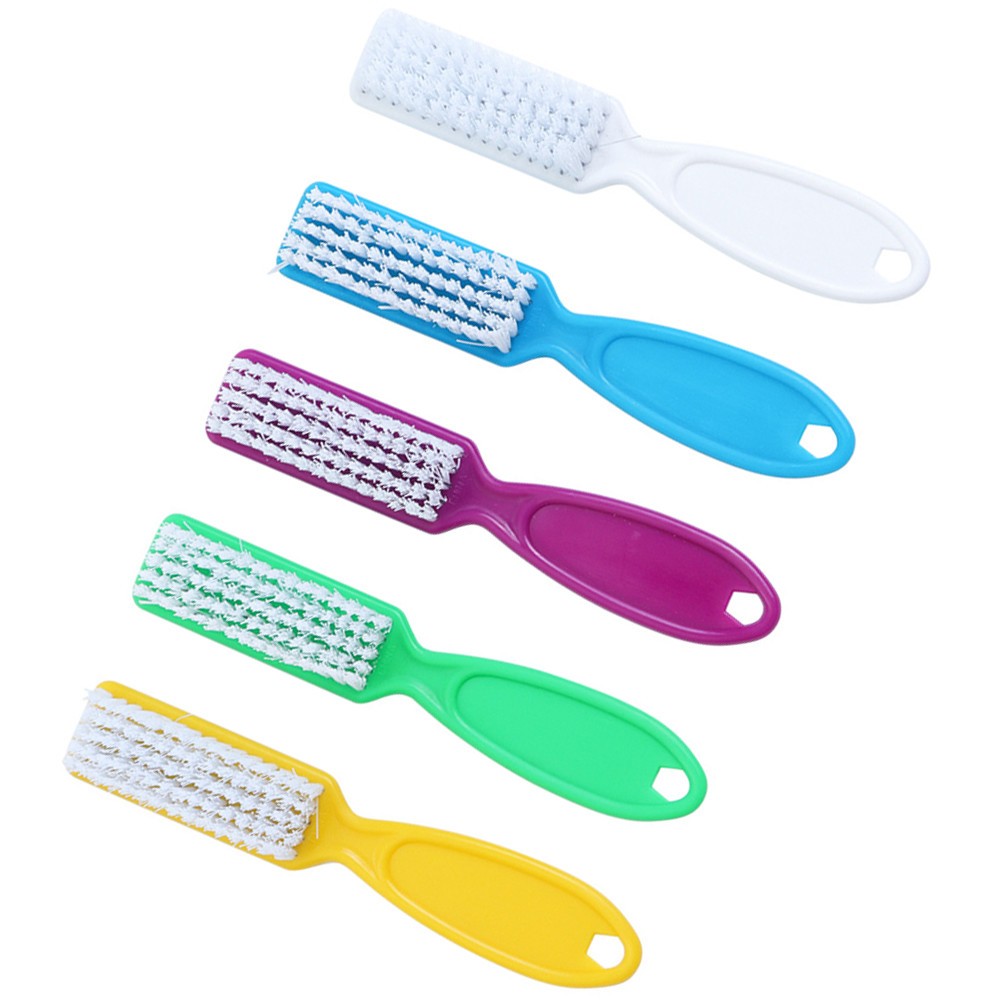 10pcs Nail Cleaning Brushes Set Long Handle Fingernail Brush for Nail Care