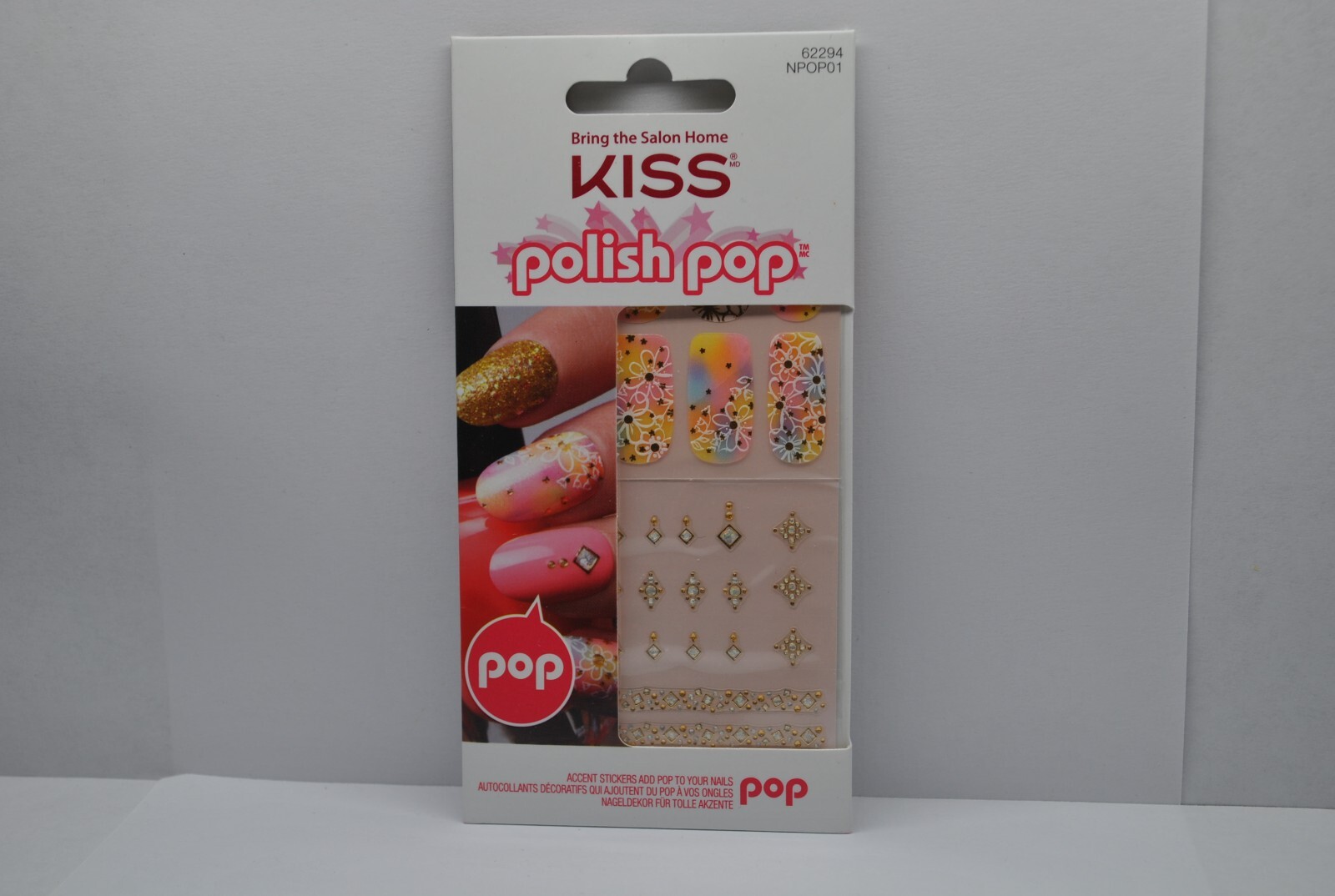 Kiss Polish Pop Accent Stickers for Nails – You Choose (Pack of 1)
