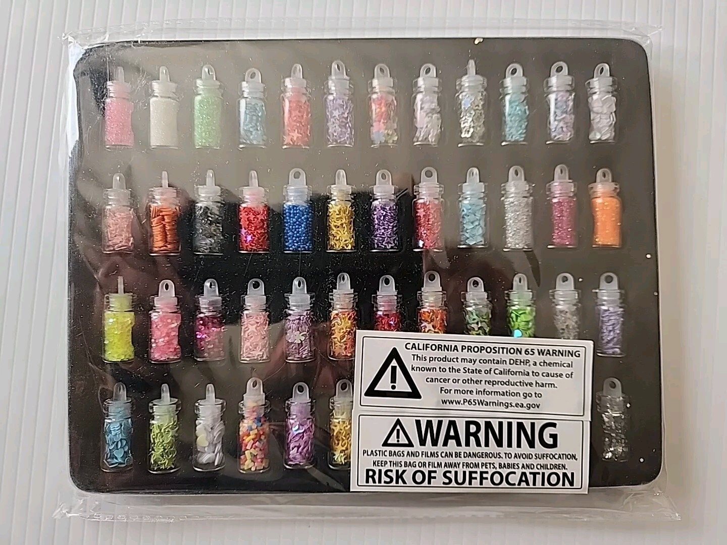 SHANY Cosmetics 3D Nail Art Decoration with Nail Art Tweezer 48 Mini Bottles