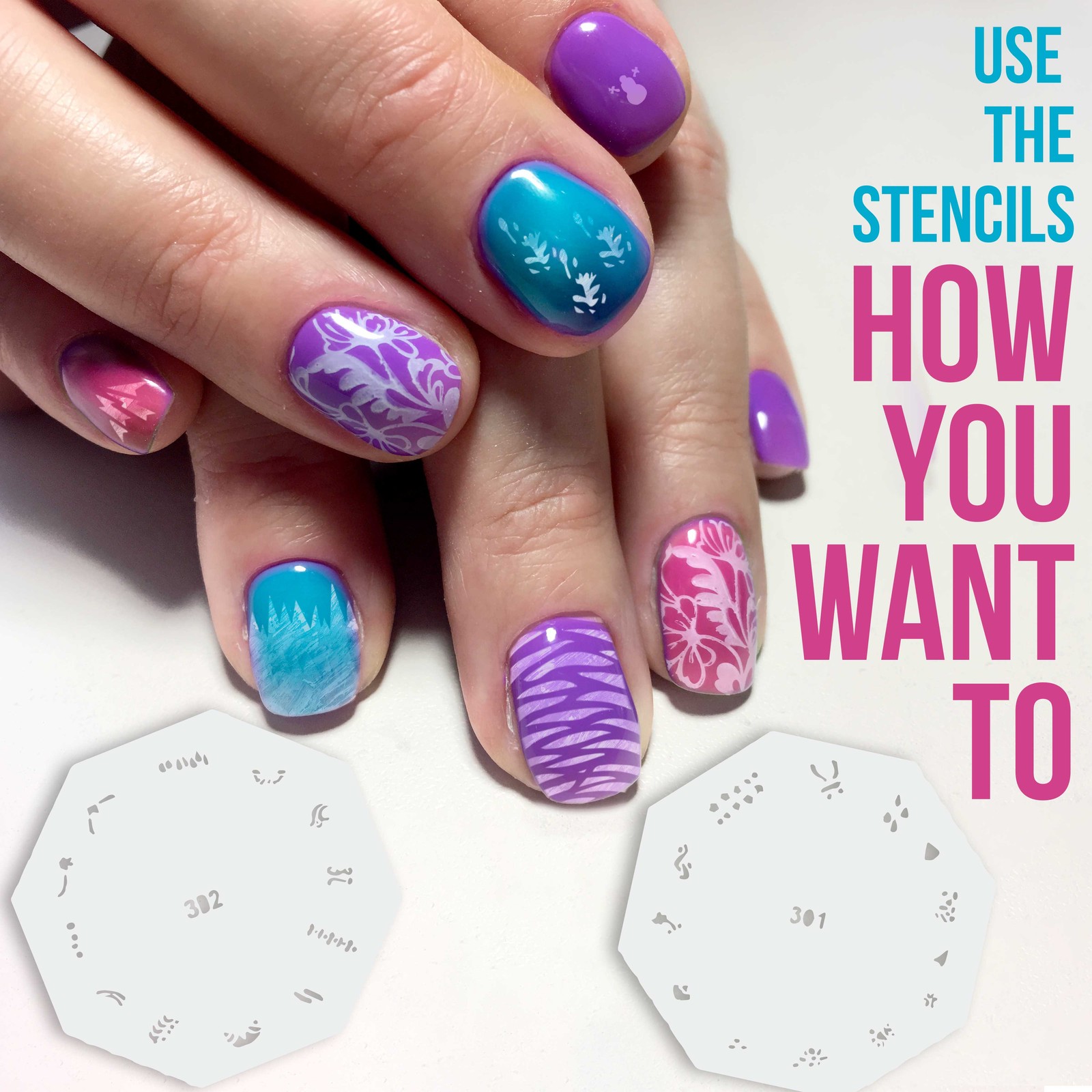 Set 16 260 Airbrush Nail Art STENCIL DESIGNS 20 Circle Template Sheets Kit Paint