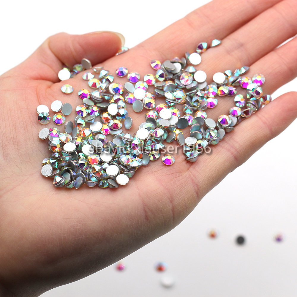 Top quality Crystal AB Rhinestones Flat Back Gems for Nails Clothes Craft Decor