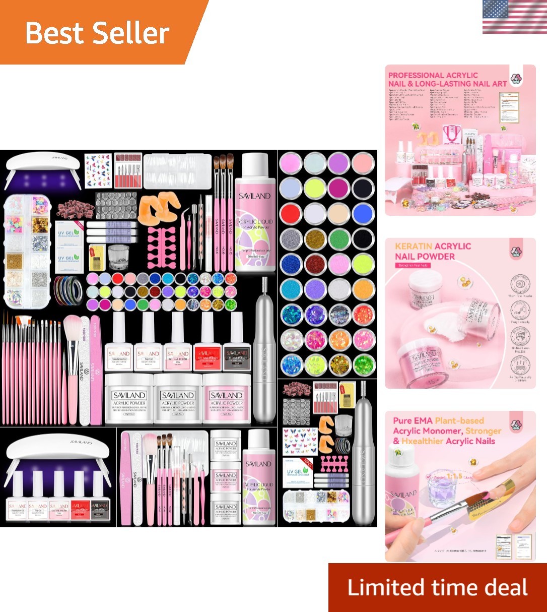Acrylic Nail Kit with Drill: Professional Acrylic Nail Set for Beginners with…