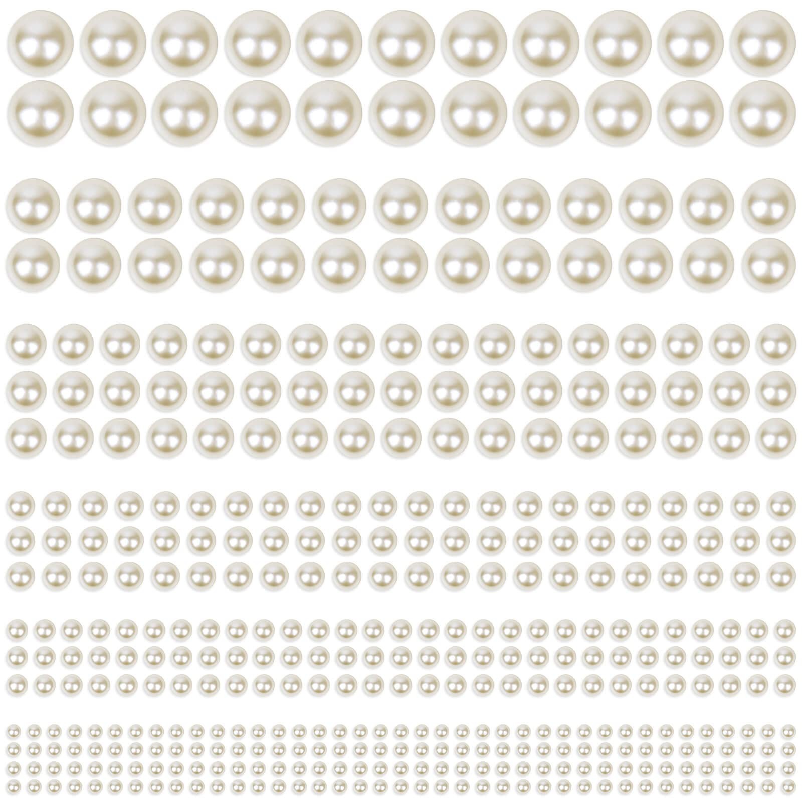1980Pcs Self Adhesive Pearl Stickers, Pearls Sticker Gems for Hair, Face, Mak…