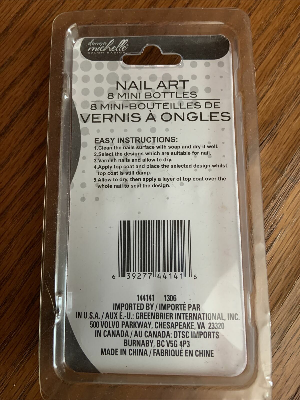 Donna Michelle Salon Basics Nail Art 8 Mini Bottles ~ Mini Hearts Stars ~ NEW