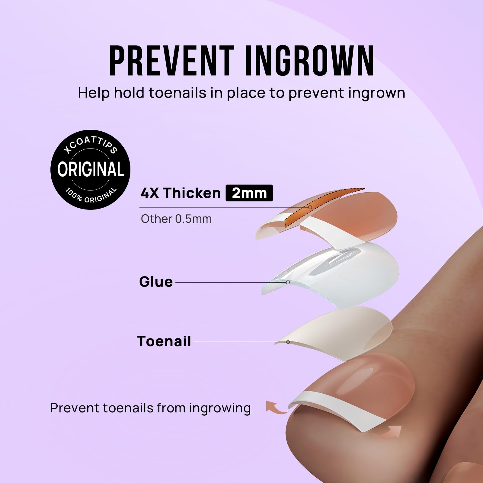 Press on Toenails Short, White French Tips Toenail Press Ons Square for Women…