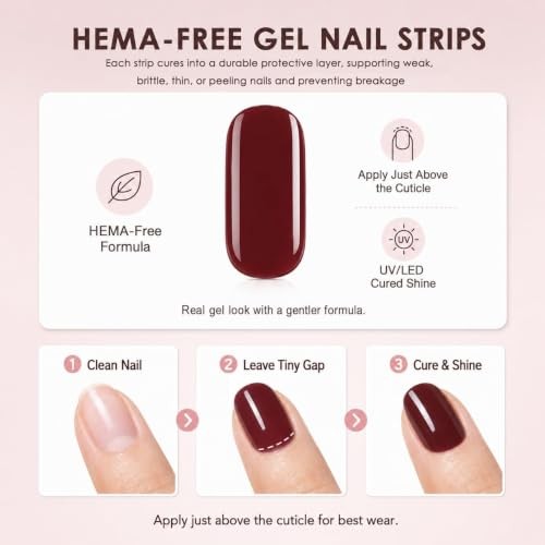 Semi Cured Gel Nail Strips Hema-Free Chrome Glitter Milky White | Real Gel