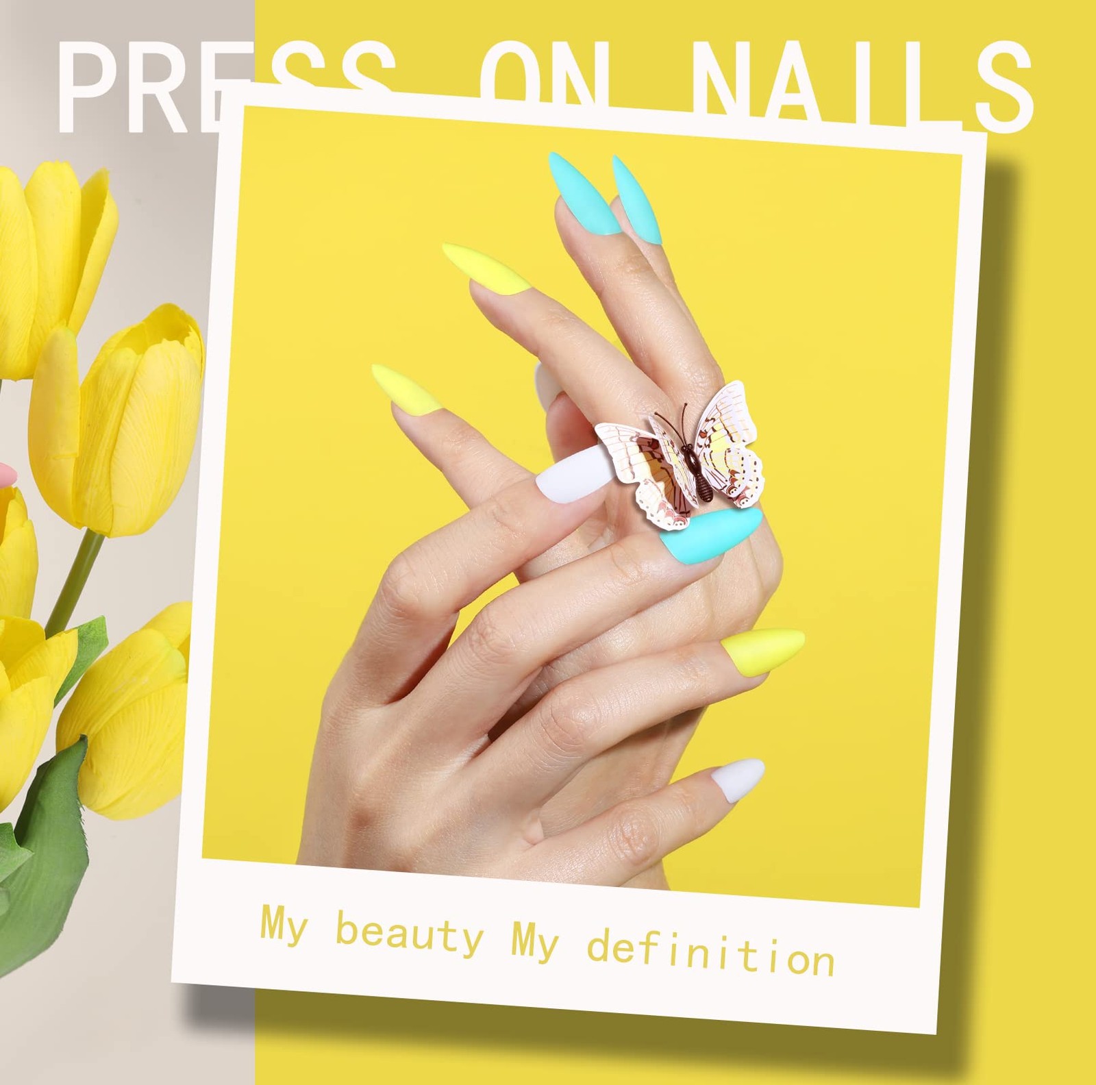 Press on Nails Almond Matte, 24 Colors 576PCS Press on Nails Medium Almond Ma…