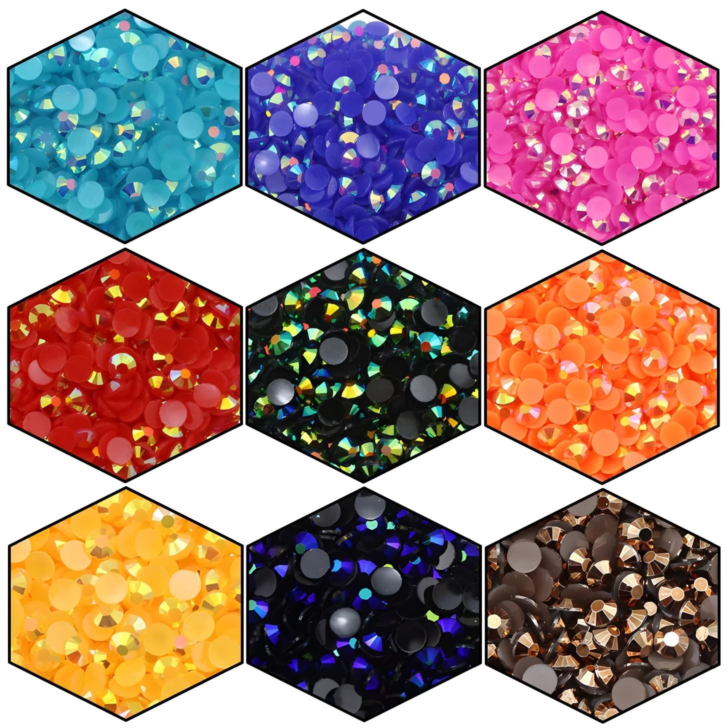 1440 Pcs SS20 5mm Flatback Rhinestones for Nails Art Crafts Glitter Round Shi…
