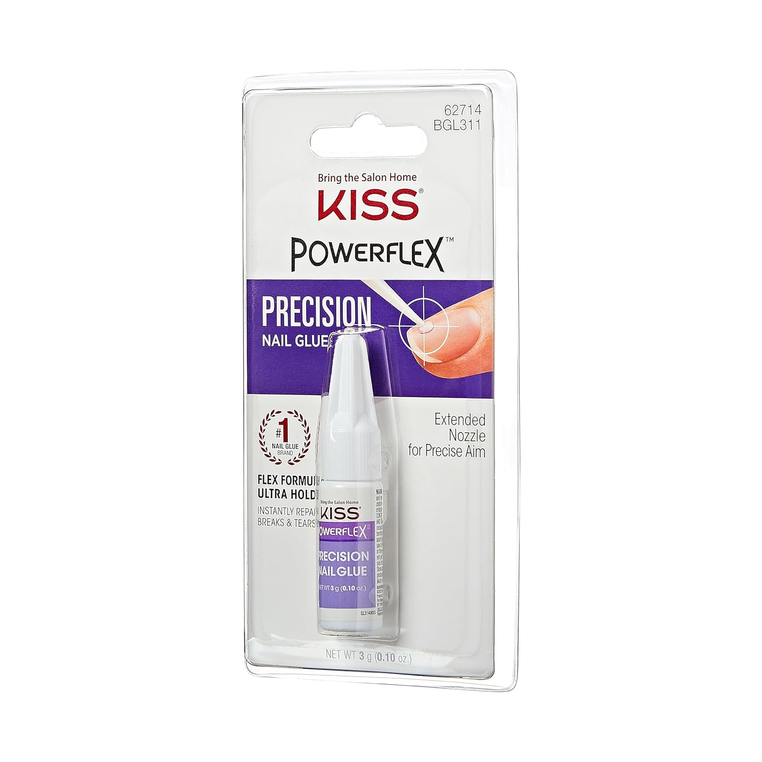 Powerflex Precision Nail Glue, Instant Drying Nail Adhesive Bonds
