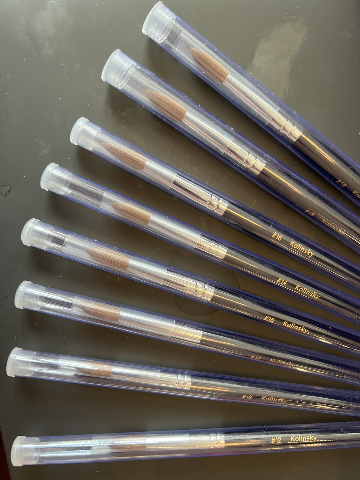 Acrylic Kolinsky Nail Brushes Sizes 12 -18 AcrylicNail Brush SHIPS FROM USA