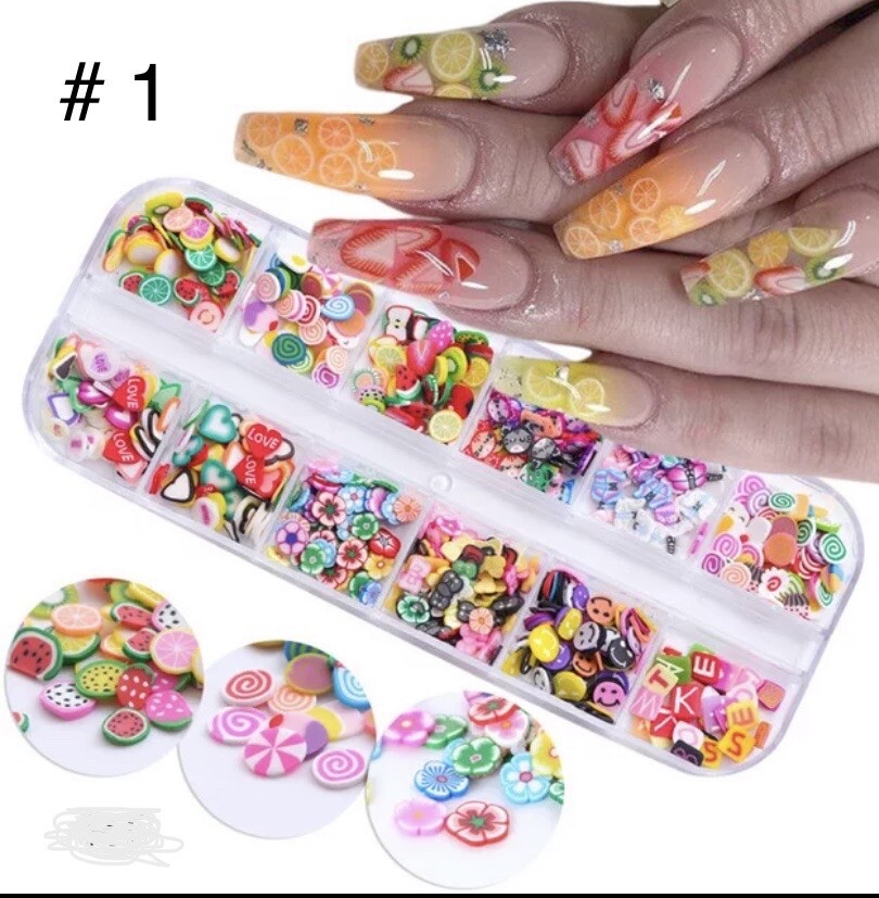 nail art decoration fruits And Flowers
