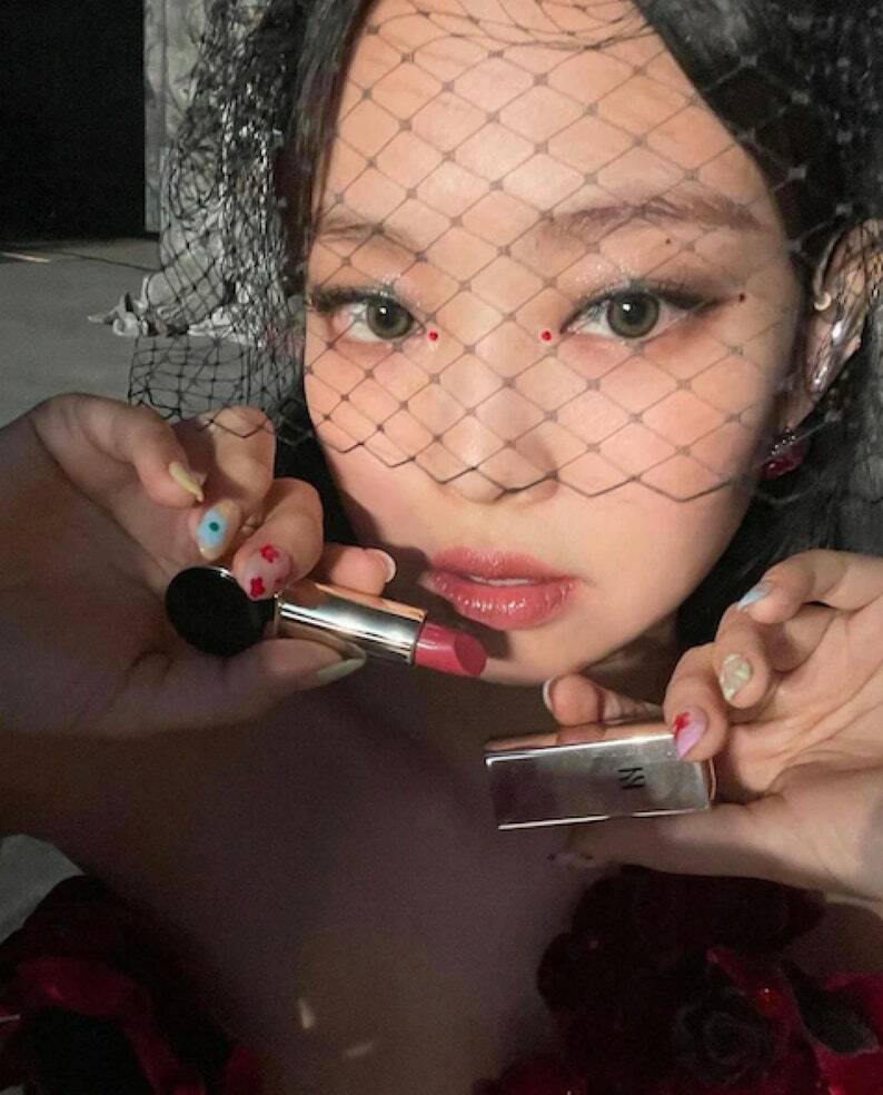 Blackpink Jennie’s Same Style Nail | Cute Hand-Painted Nails | Press on Nail