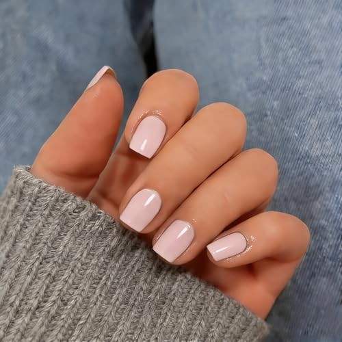 Press On Nails Short – Pastel Dusty Pink Press On Nails Square, 30 dusty pink