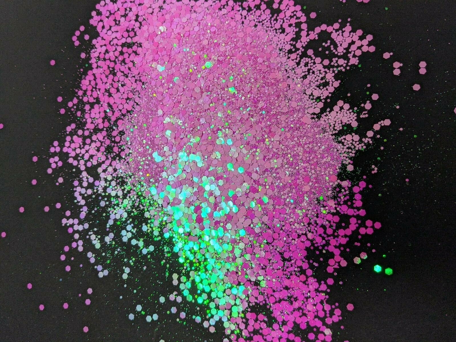 Chunky Glitter Holo Holographic Pink Hex Mix Nail Art Craft 1 2 4 6 8 Oz Jar