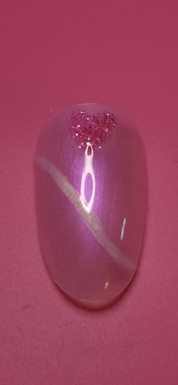 Press-on Nails Handmade Round Shape Medium Length Sculpted
