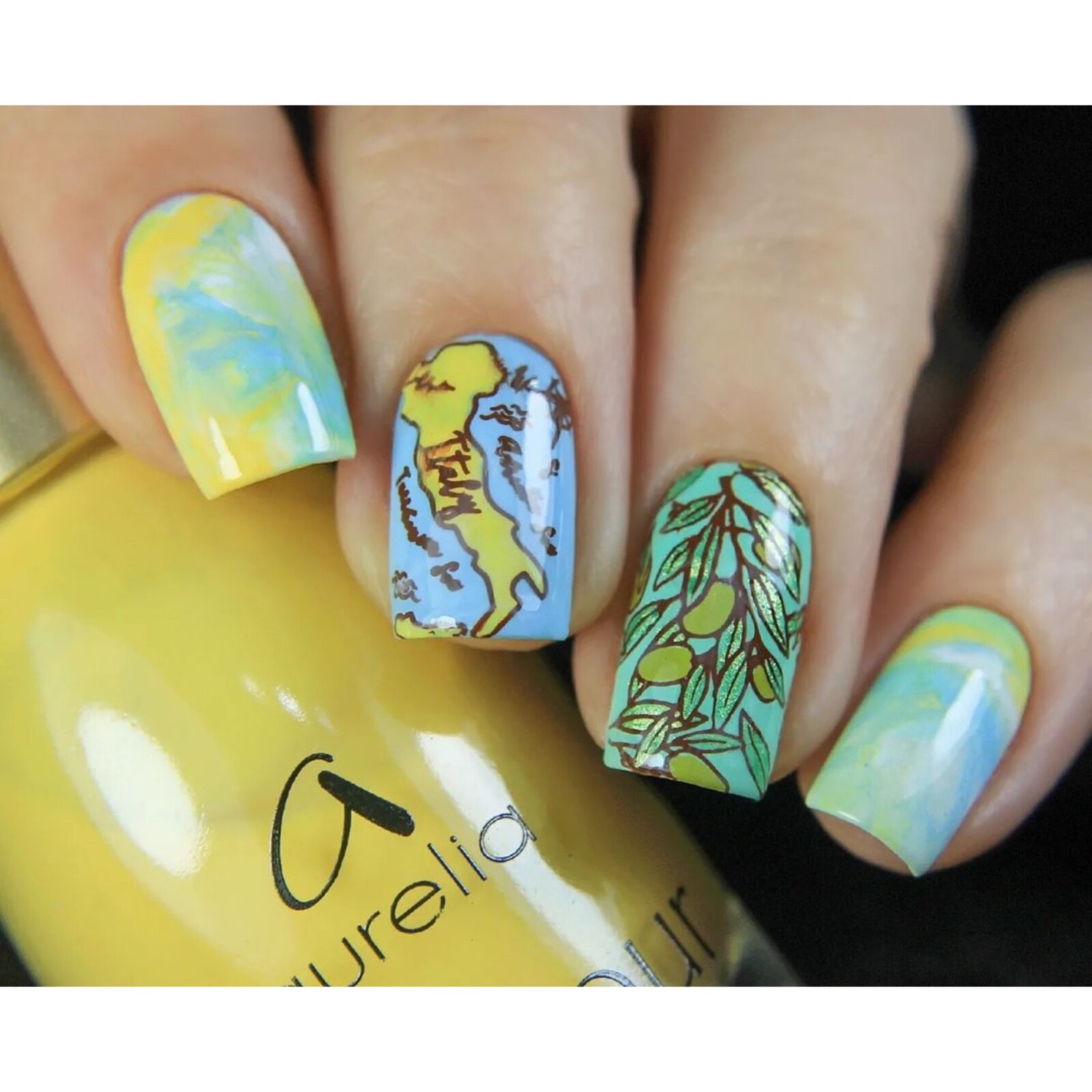 B073 Ciao Italia Stamping Plate For Stamped Nail Art Design