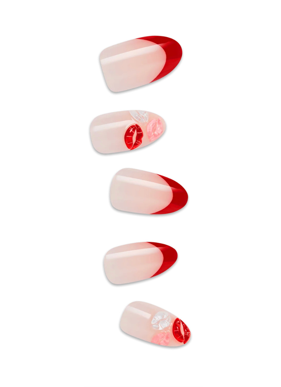 LOT OF 5 x 30 pcs imPRESS Press On Nails Valentine’s Day Heart Theme