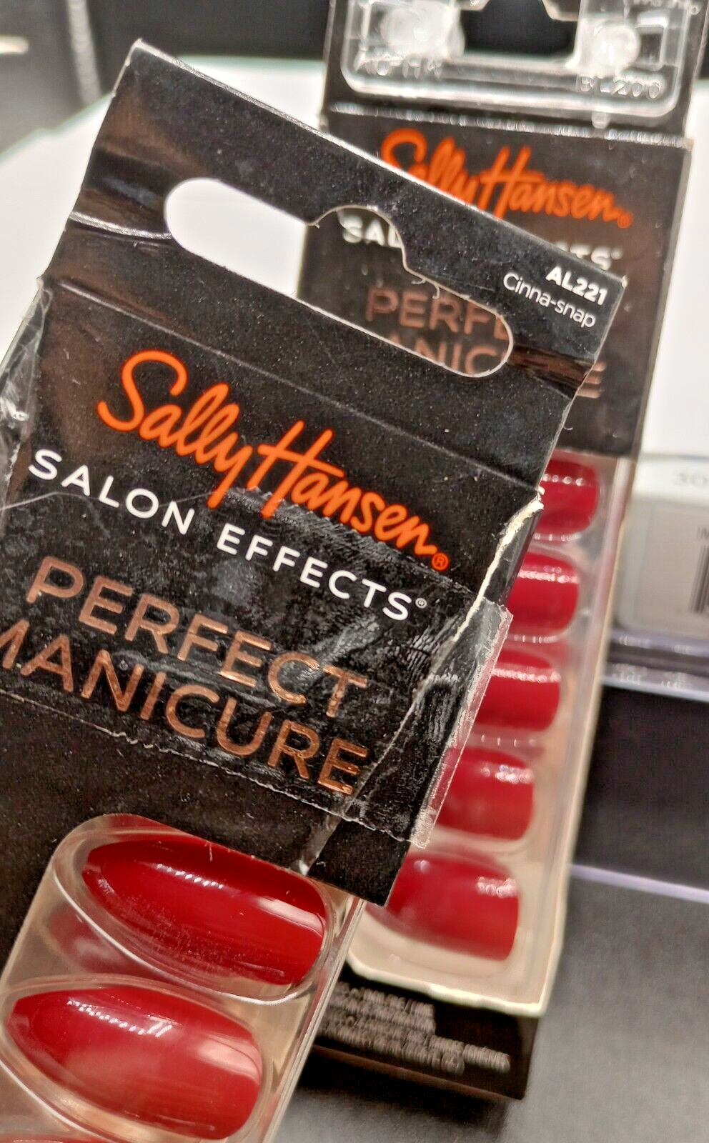 (2 Pk) Sally Hansen Ring Pop Salon Effects Press-On – #AL221 Cinna-Snap – 24 Ct.