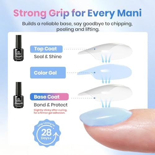 Beetles 2 Pcs 15ml No Wipe Gel Top Coat and Base Coat Set | Long Lasting Soak Of