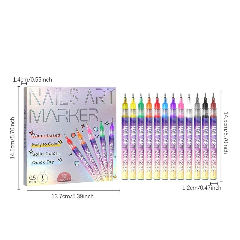 Nail Art Pens Markers Kit – for Girls Women Kids Beginners DIY Painting Nails