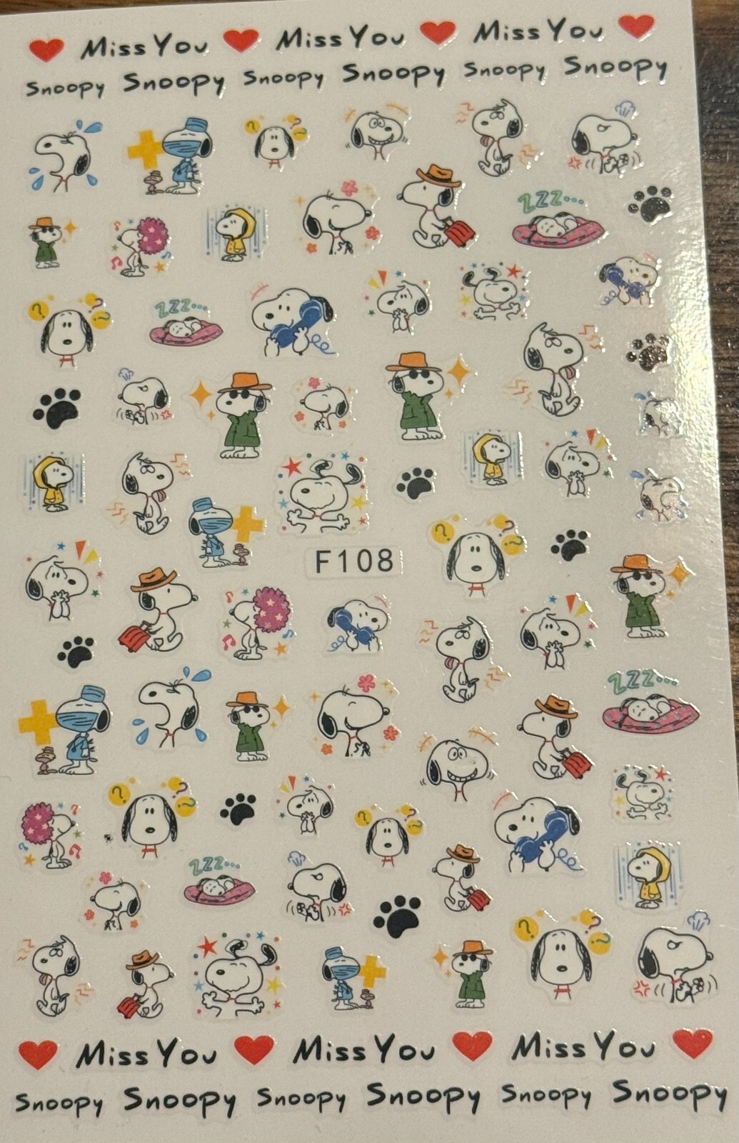 Disney Snoopy 3D Nail Art Sticker Decal USA Seller Free Ship Buy 4 Get 1 Free