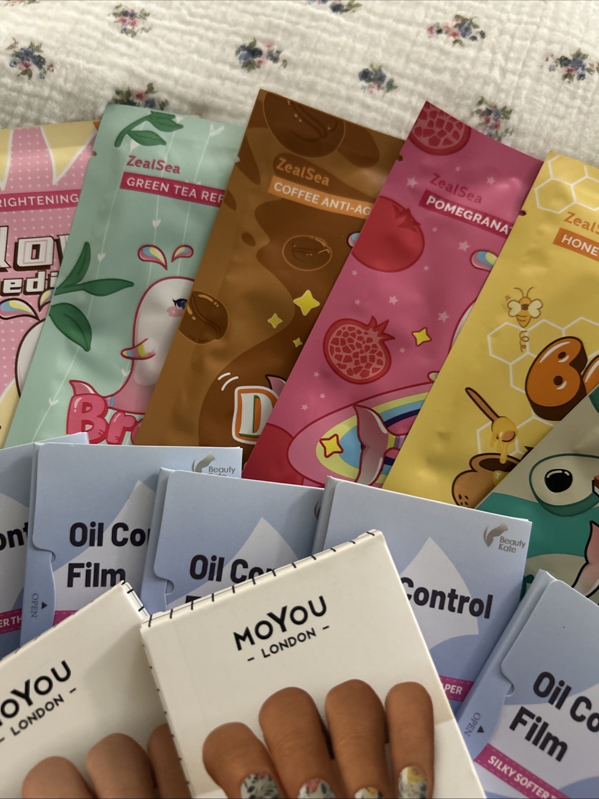 15PC Beauty Lot! Gel Nail Strips, Face Masks, Oil Control Film For Skin & Nails