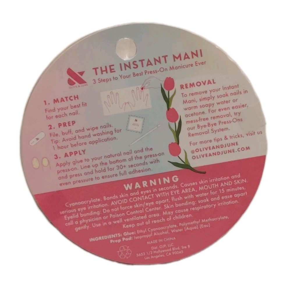 Olive & June Press-On Nails Easter Cheerful Chicks Medium Length Instant Mani