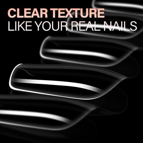 Medium Square Nails Tips 504PCS Clear Gel Nail Tips 504pcs–medium square