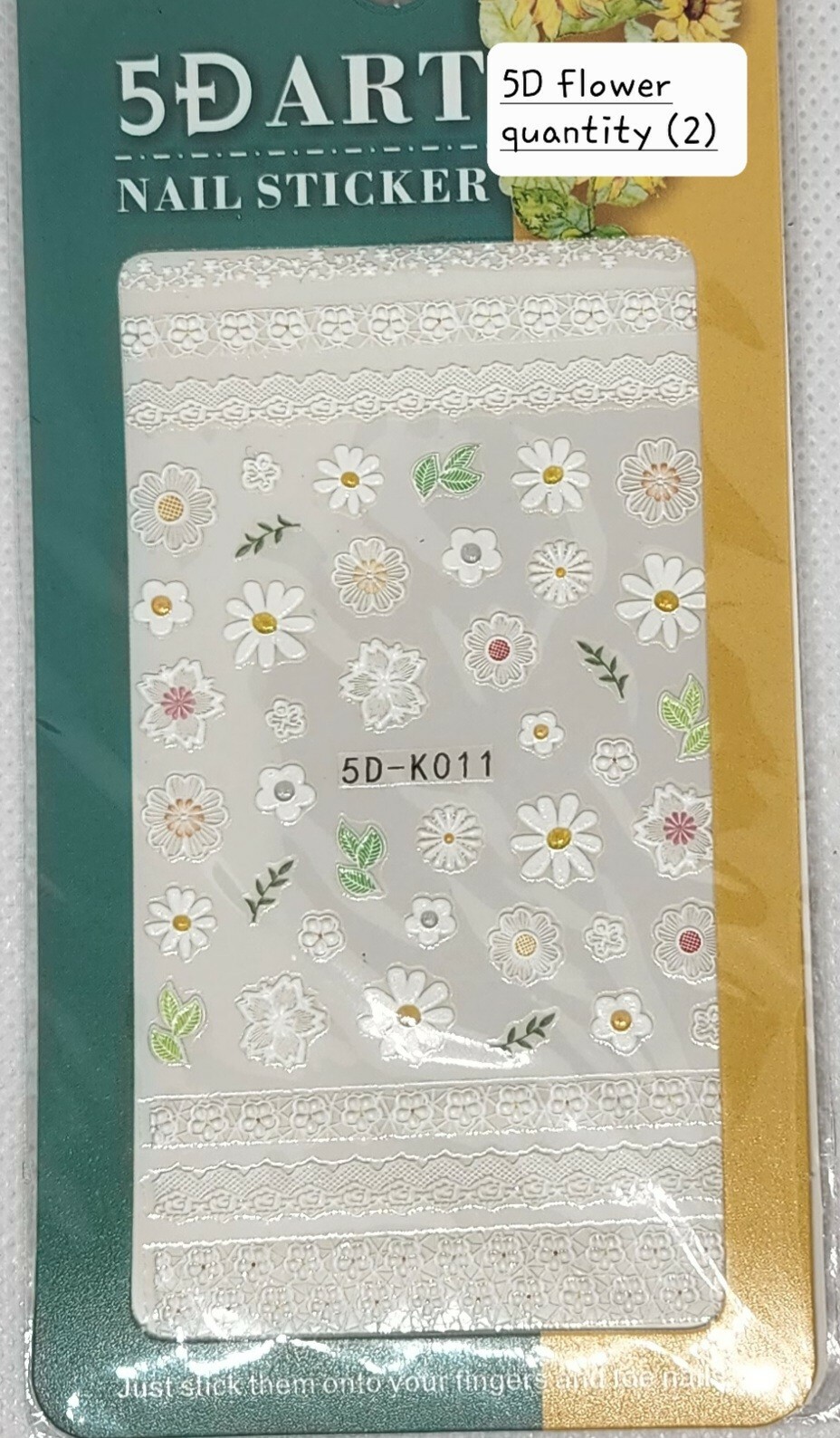 NEW Flower stickers nail art Multiple designs EA.sold SEPARATELY (free shipping)