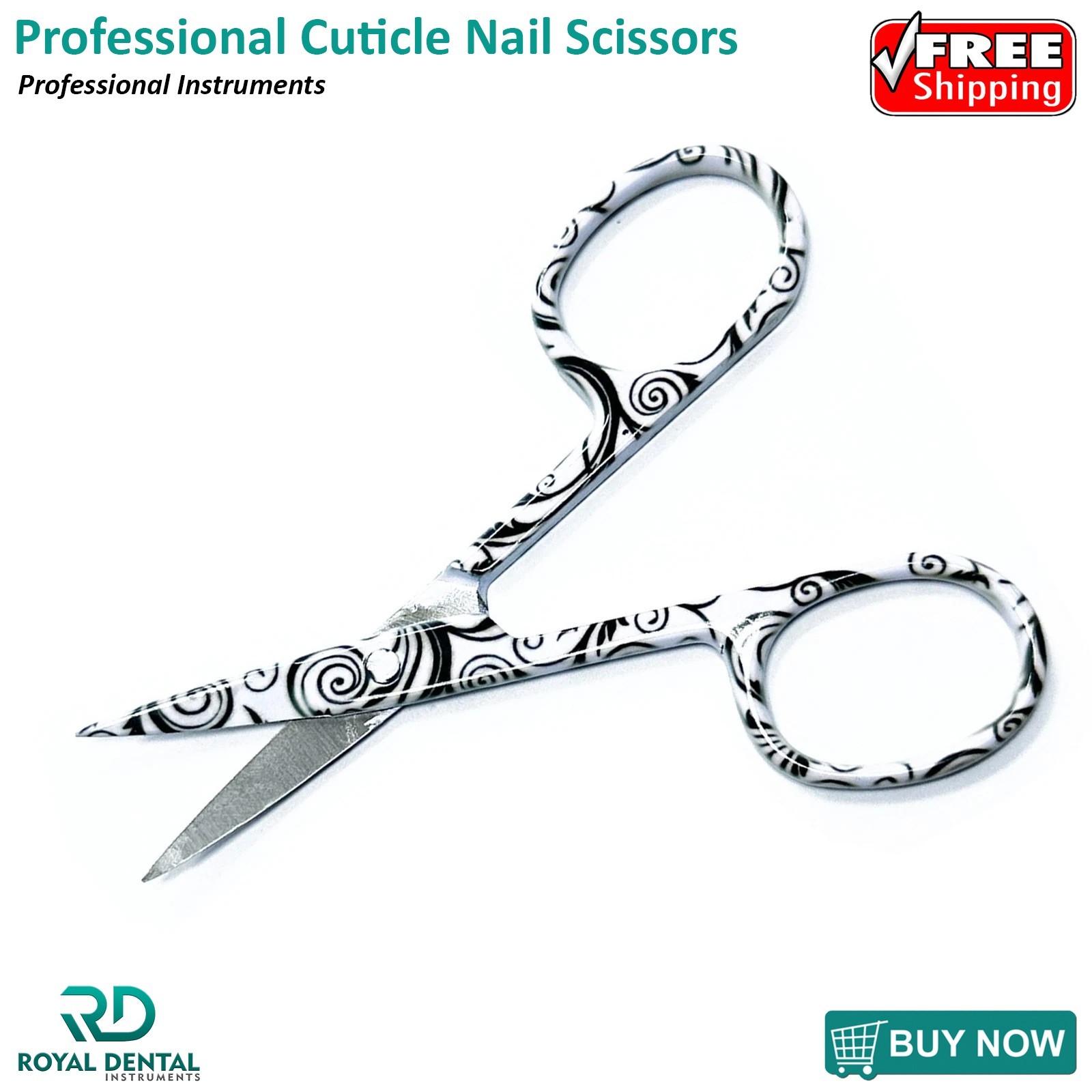 Professional Finger Toe Nail Scissors Curved Arrow Point Steel Manicure Cuticle