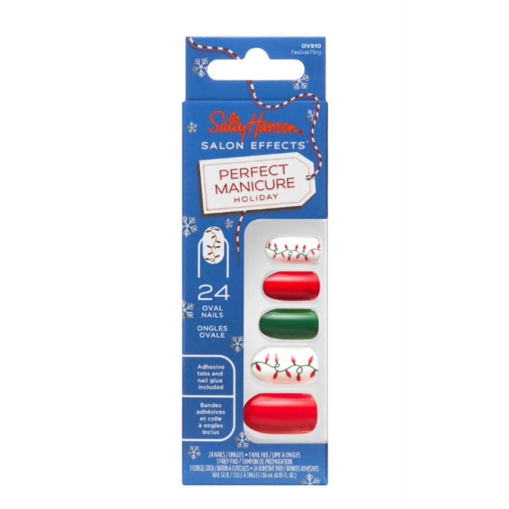 Sally Hansen Salon Effects® Perfect Manicure, Festival Fling, Press On Nails.