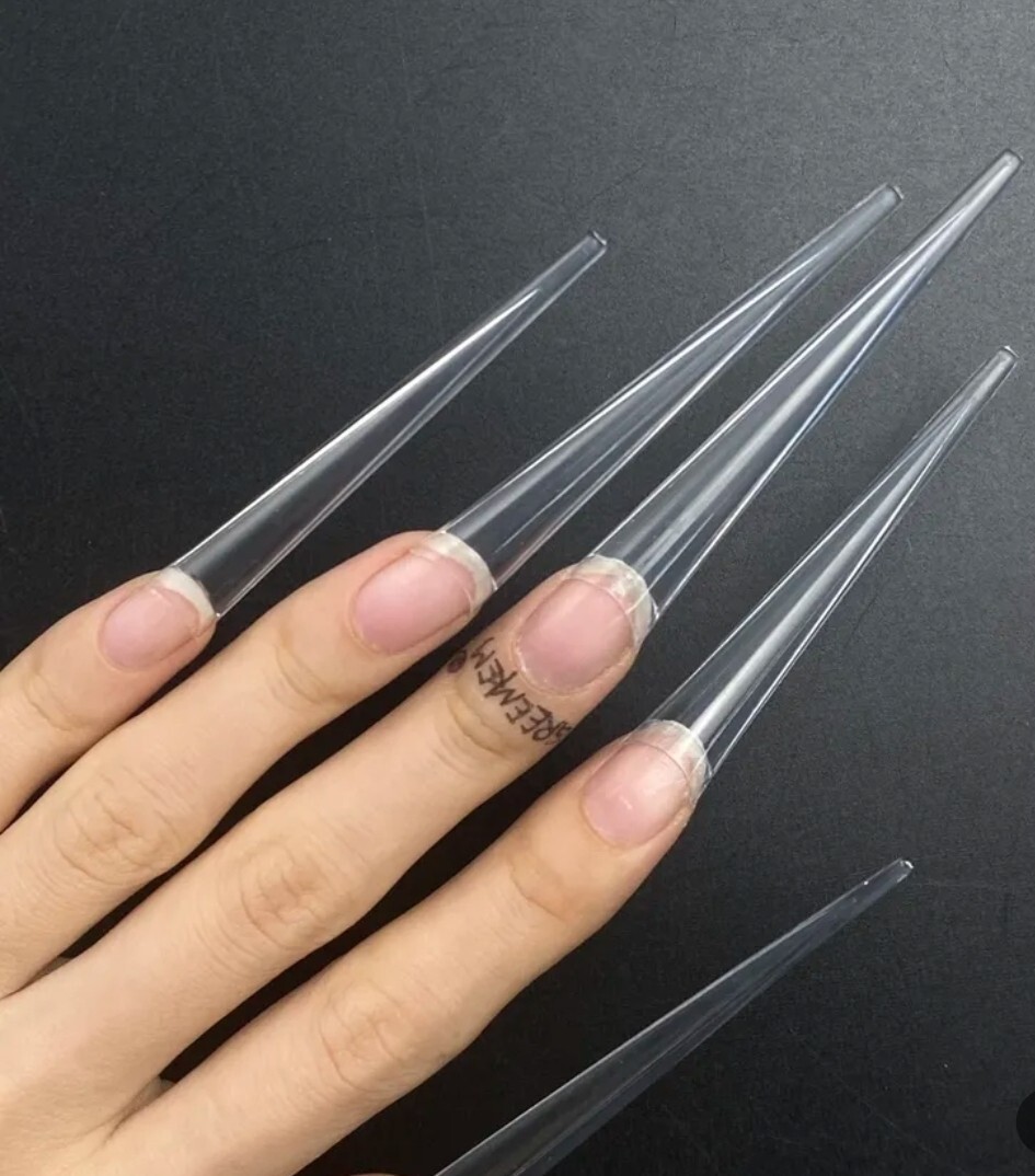 300pcs 4XL Pointed Sharp Nail XXL Stiletto Nail Tip press-on nails