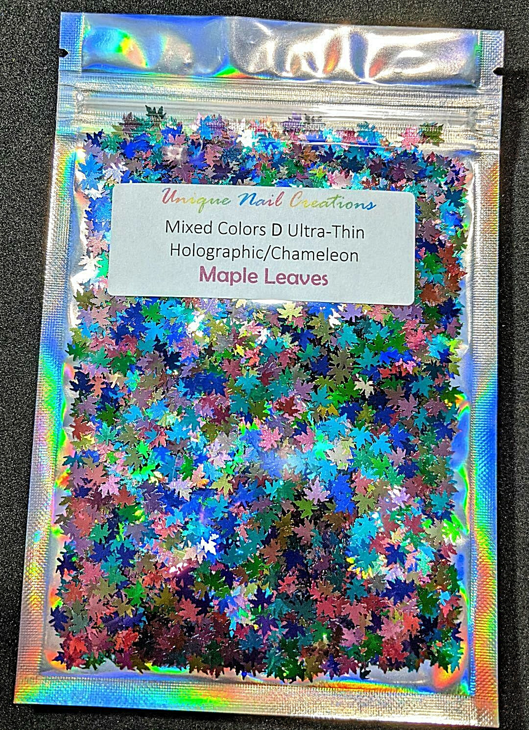 LargeBag Mix MAPLE LEAVES D Shape Glitter~Nail•Acrylic•Gel•Body Art•Face•Festiva
