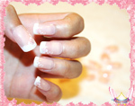 Starsire Baby Pink with Floral Design Japan Acrylic Fake 24 3D Shiny Full Nails
