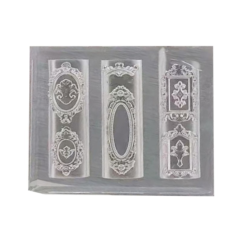 Flexible Nail Stamping Mold Rose Window Manicure Mould for Nail Art Enthusiasts