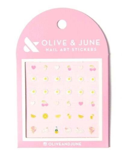 Olive & June Nail Art Stickers – Loveliest Day – Flowers & Fruit 36 ct New