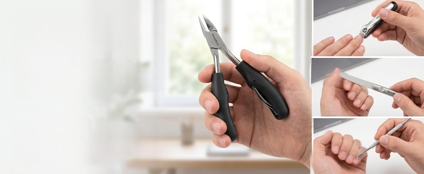 Lar Nail Clippers Set, 5-Piece Toenail and Finrnail Clippers