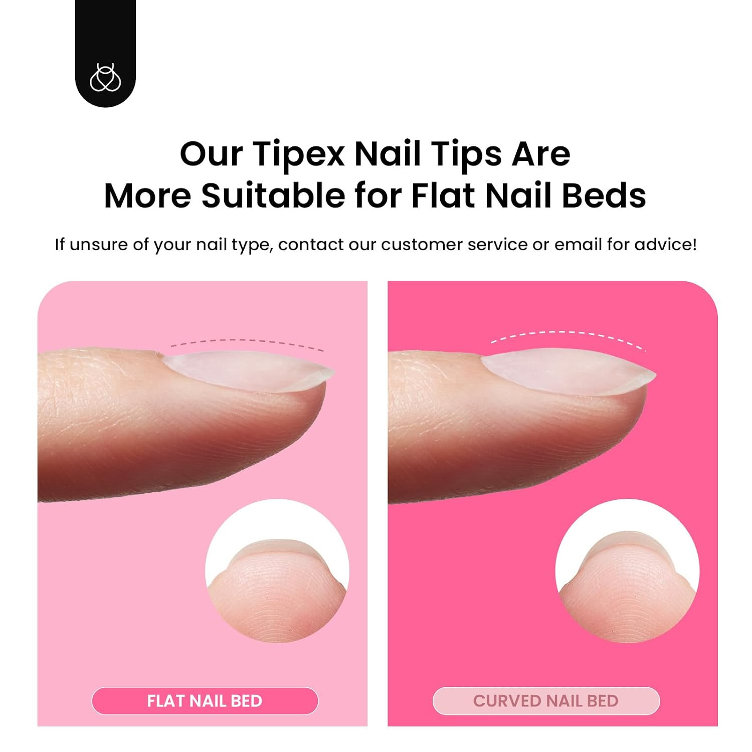 Tipex Instant Apex Nail Tips Kit, Short Coffin, 224Pcs 16 Sizes | No Builder Gel