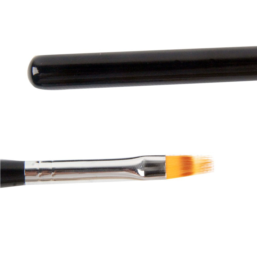 2Pcs Nail Ombre Brush Set, Wood Handle Gradient UV Gel Nail Art Painting Tools
