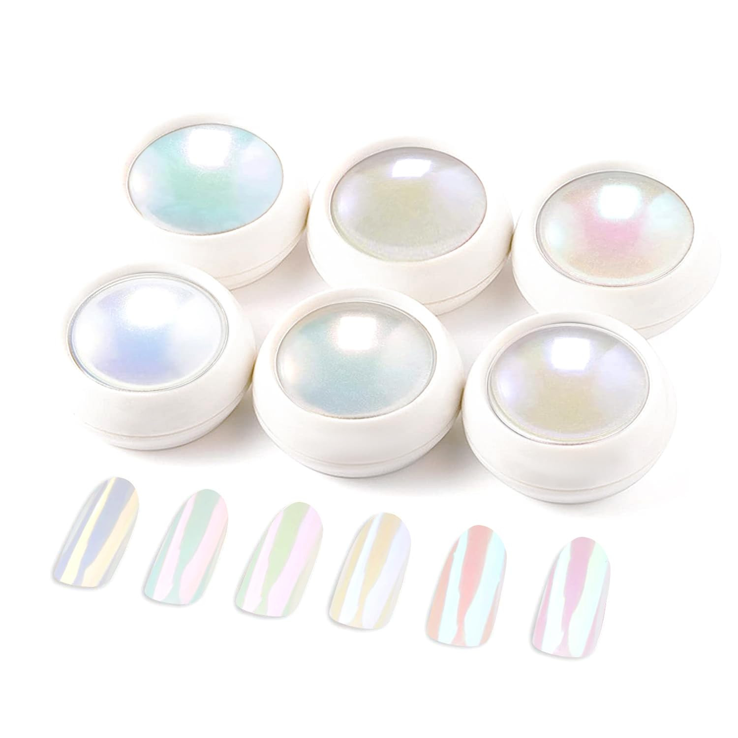 Pearl Chrome Nail Powder -【0.8G Super Pearl Effect】Chrome Powder for Nails Iride