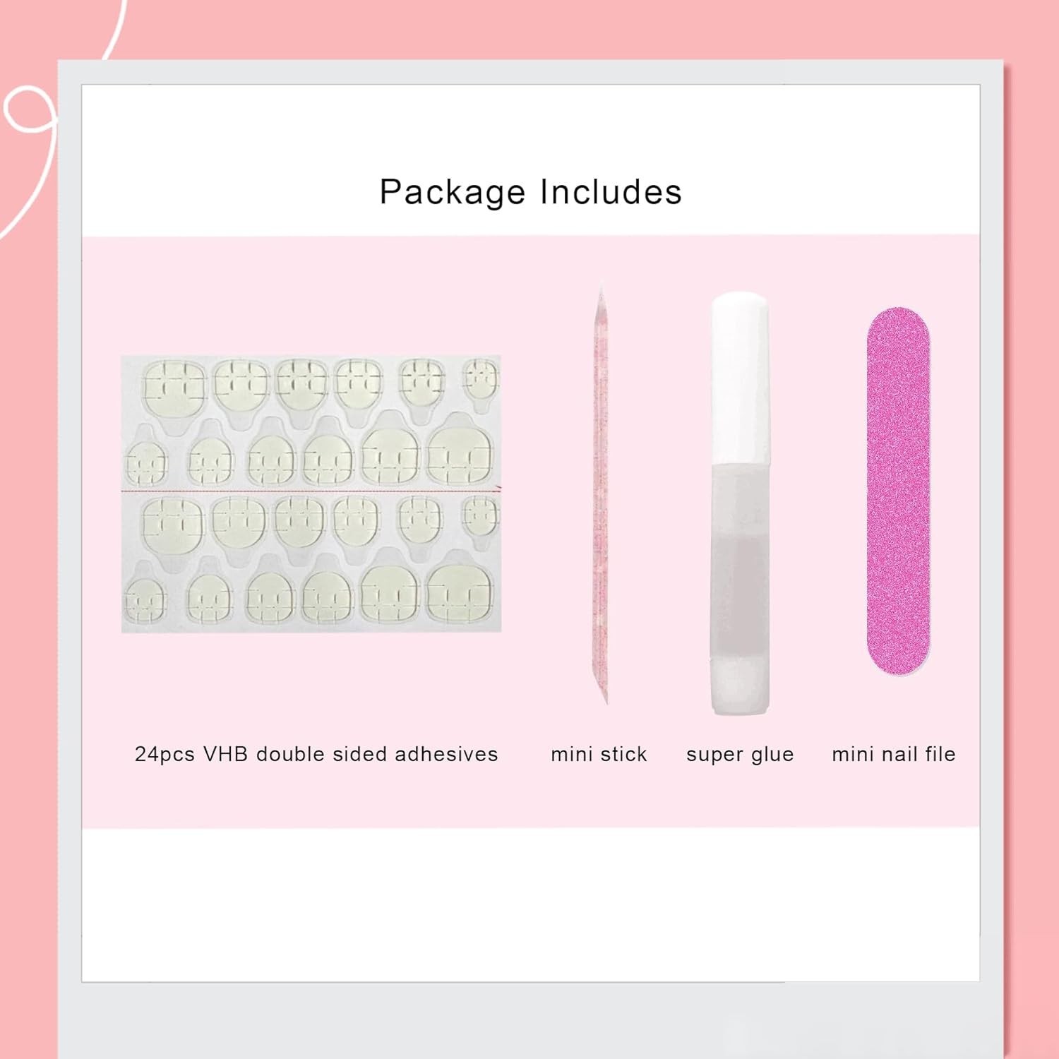 Trendy 24 Pcs Square Press on Nails – Long Acrylic Tips for Effortless Glam